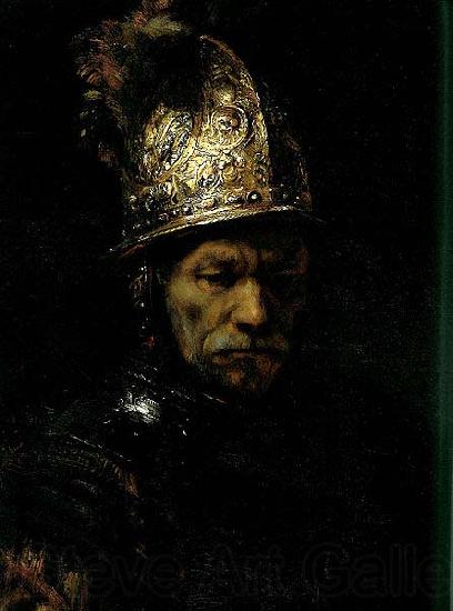 REMBRANDT Harmenszoon van Rijn Man in a Golden helmet, Berlin Spain oil painting art